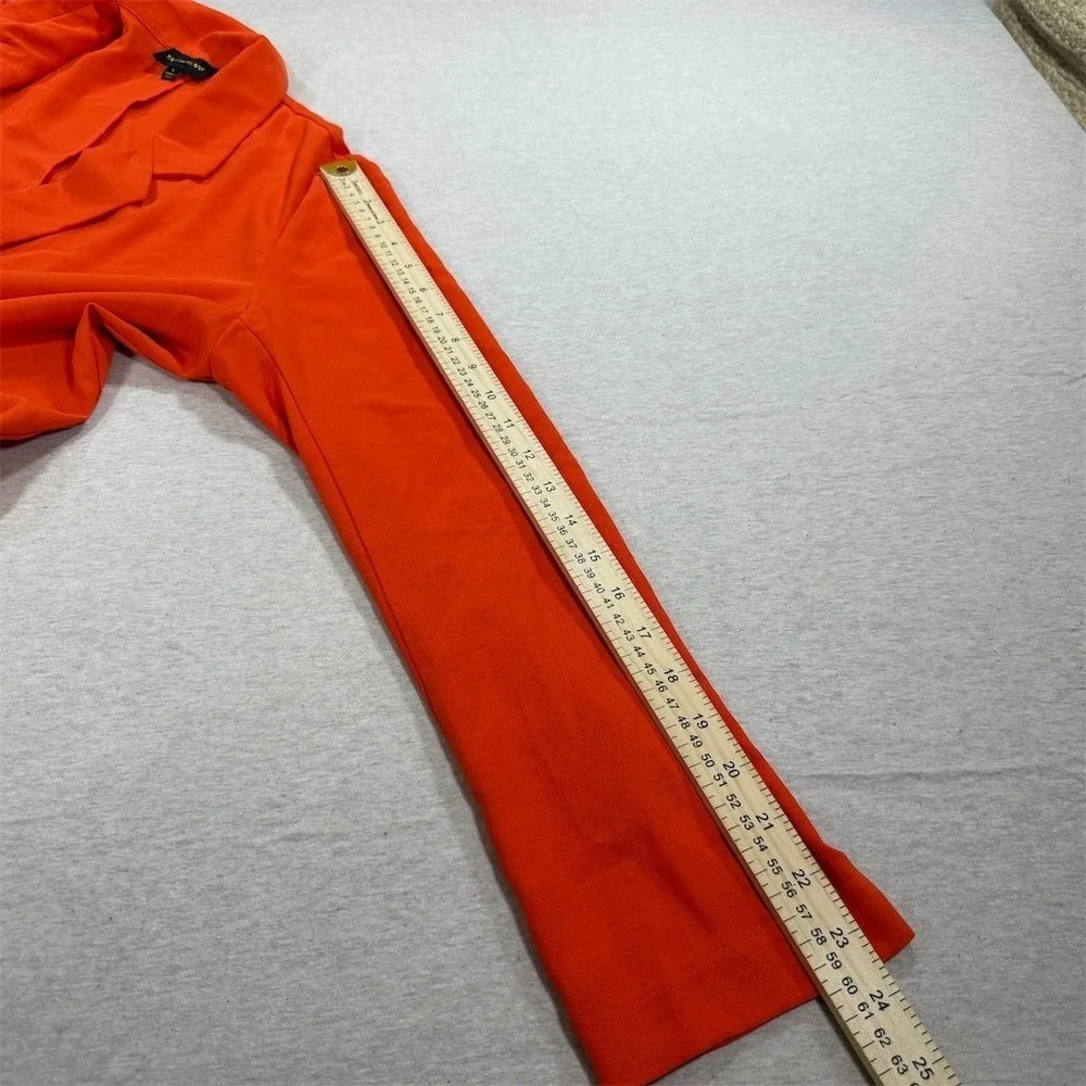 Sugarlips Blazer Jacket Womens Size M Orange Double‎ Breasted Pockets